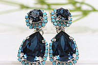 Navy Blue Earrings