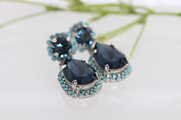 Navy Blue Earrings