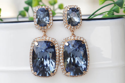 Navy Blue Earrings