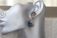 Navy Blue Earrings