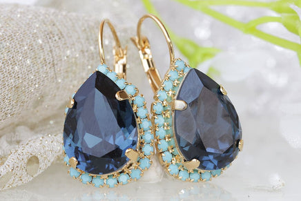 Navy Blue Earrings