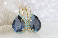 Navy Blue Earrings