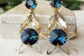 Navy Blue Earrings