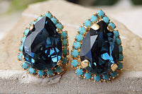 Navy Blue Earrings