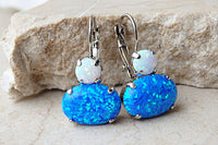 Ocean Blue Earrings. Bride Bridal Wedding Jewelry