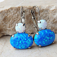 Ocean Blue Earrings. Bride Bridal Wedding Jewelry