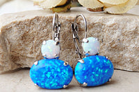 Ocean Blue Earrings. Bride Bridal Wedding Jewelry