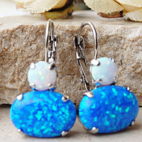 Ocean Blue Earrings. Bride Bridal Wedding Jewelry
