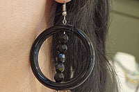 Onyx Hoop Earrings