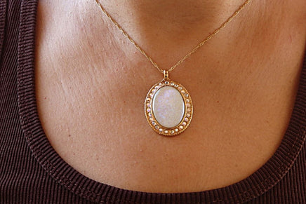 Opal And Rebeka Pave Necklace