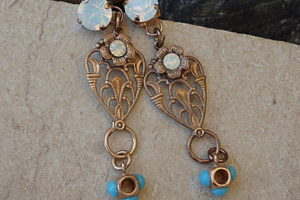 Opal Crystal Earrings