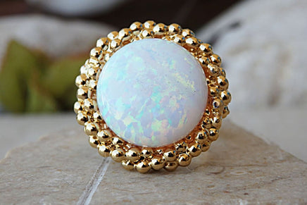 Opal Engagement Ring. Bridal Ring