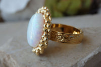 Opal Engagement Ring. Bridal Ring