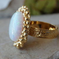 Opal Engagement Ring. Bridal Ring
