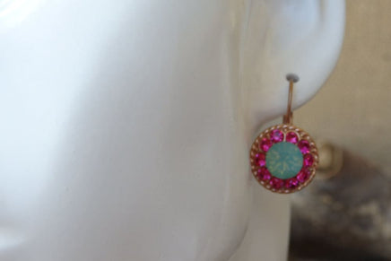 Opal Fuchsia Drop Earrings