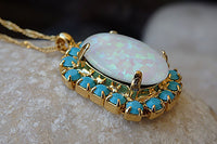 Opal Gold Necklace