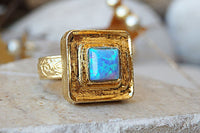 Opal Gold Ring