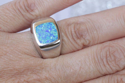 Opal Gold Signet Ring