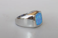 Opal Gold Signet Ring