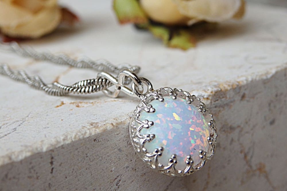 Opal necklace| Rebekajewelry