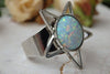 Opal Ring. White Gemstone Ring. Star Ring. Adjustable Ring. October Jewelry. Birthstones Ring. Unique Ring For Her.all Sizes Ring. Open Ring