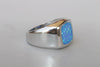 Opal Silver Signet Ring
