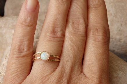 Opal Solitaire Ring