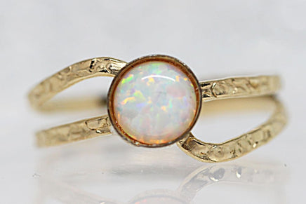 Opal Solitaire Ring