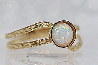 Opal Solitaire Ring