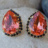 Orange And Black Rebeka Earrings
