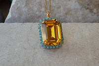 Orange And Turquoise Necklace