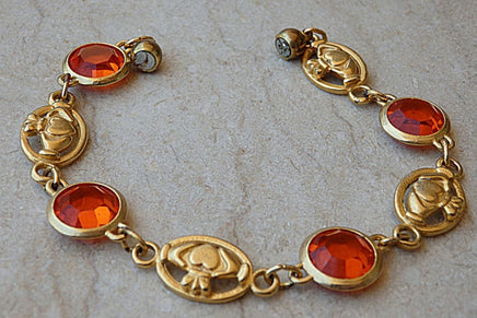 Orange Bracelet. Magnet Bracelet. Orange Jewelry