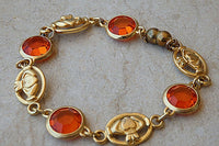 Orange Bracelet. Magnet Bracelet. Orange Jewelry