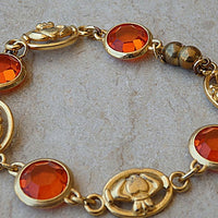 Orange Bracelet. Magnet Bracelet. Orange Jewelry