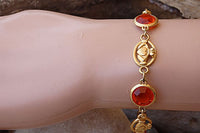 Orange Bracelet. Magnet Bracelet. Orange Jewelry