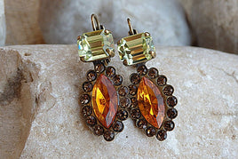 Orange Halo Earrings