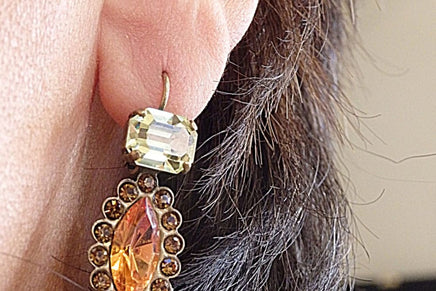 Orange Halo Earrings