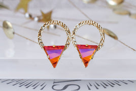 Orange Pink Earrings