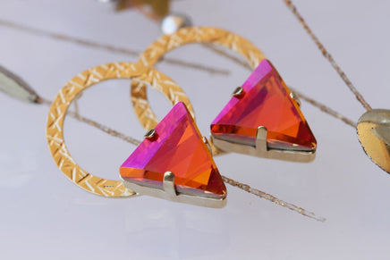 Orange Pink Earrings