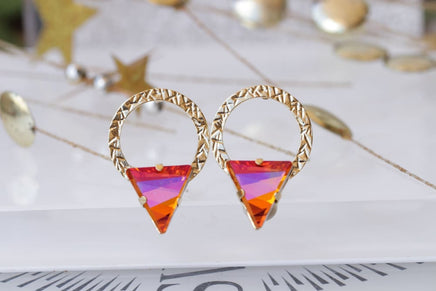 Orange Pink Earrings