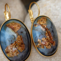 Oval Glass Earrings