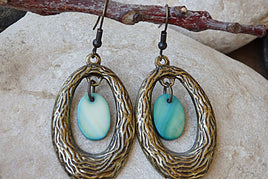 Oval Textured Earrings