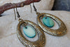 Oval Textured Earrings