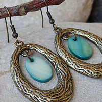 Oval Textured Earrings