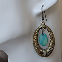 Oval Textured Earrings