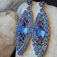Oversized Blue Earrings
