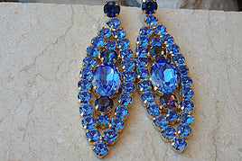 Oversized Blue Earrings