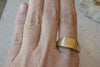 Patterned Ring. Gold Signet Ring. Seal Ring. Elegant Ring. 14K Gold Ring. Texture Ring. Metalwork Jewelry