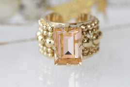 Peach Gold Ring