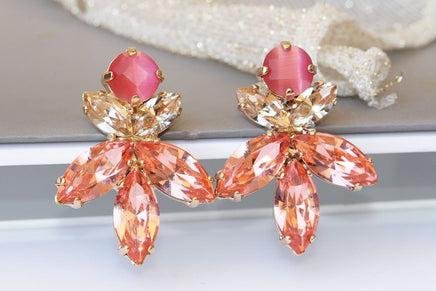 Peach Large Studs